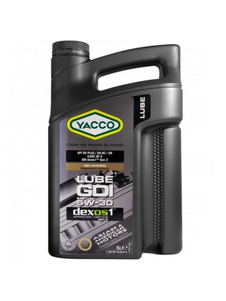 Yacco Lube GDI 5W30 - Syntetyczny olej silnikowy 5L