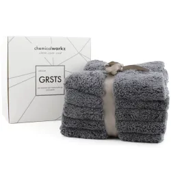 ChemicalWorkz 5pack Grey Edgeless Soft Touch Towel 600gsm 40x40cm